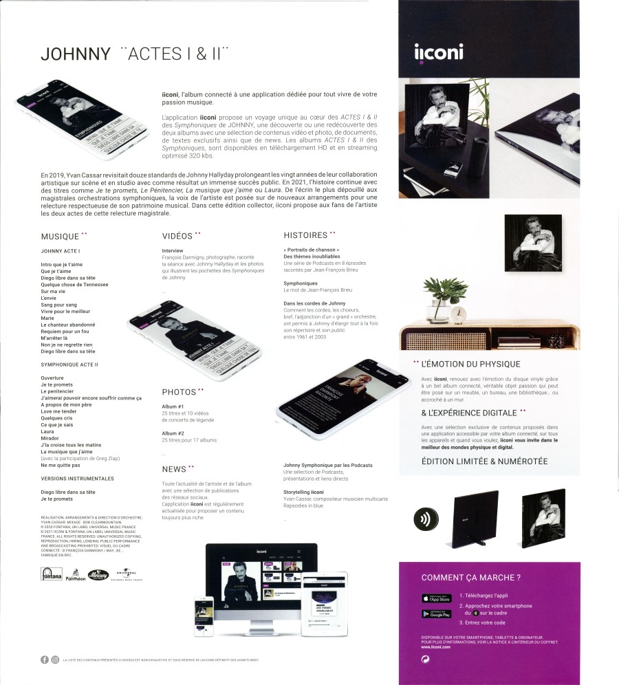 Cadre connect  Johnny Acte I et Acte2 Iiconi-universal 770018 455228
