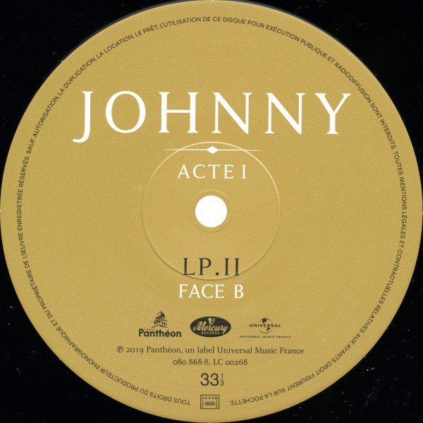 Coffret 4 LP Johnny Acte I - Acte II Universal 38 64173
