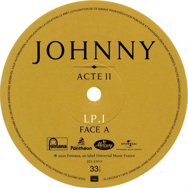 Coffret 4 LP Johnny Acte I - Acte II Universal 38 69173