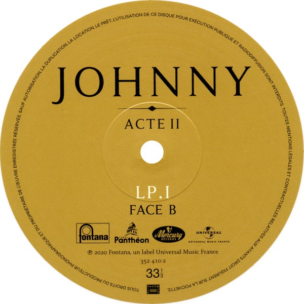 Coffret 4 LP Johnny Acte I - Acte II Universal 38 69173