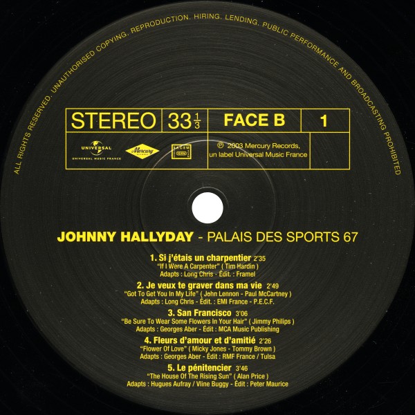 LP Au Palais des Sports 1967 Hachette M 0 1372 - 24 - F