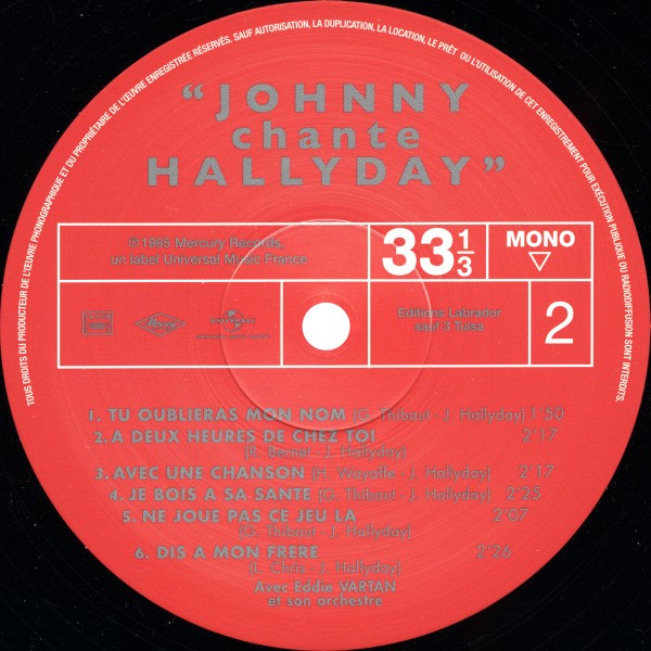 LP Johnny chante Hallyday Hachette M0 1372 - 41 - F