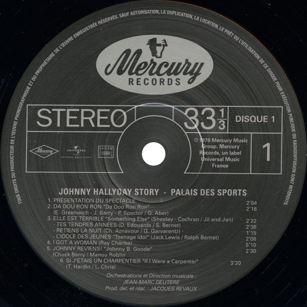 LP Johnny Hallyday Story Palais des Sports Hachette M 01372 - 45 - F