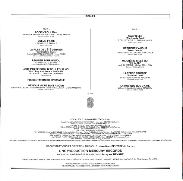 LP Johnny Hallyday Story Palais des Sports Hachette M 01372 - 45 - F