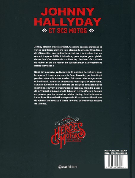 SP Johnny Hallyday et ses motos Le bol d'or  Casa Editions