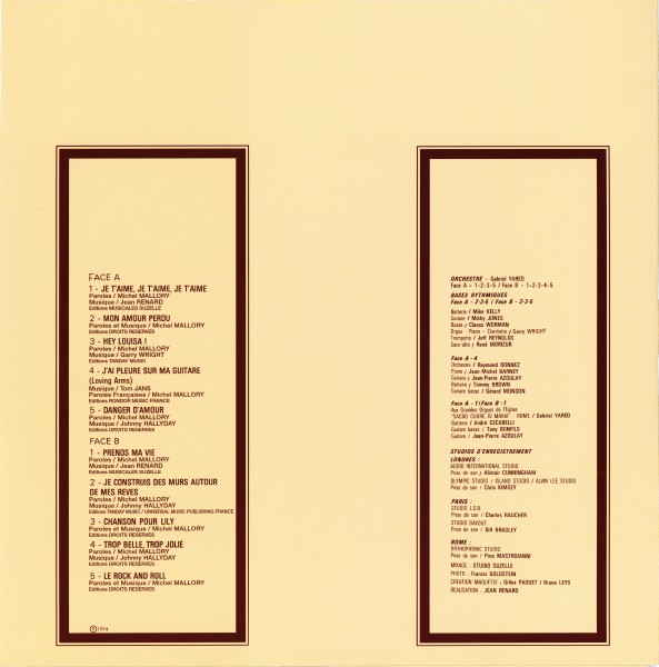 LP Je t'aime, je t'aime, je t'aime  Hachette M 01372 - 53 - F