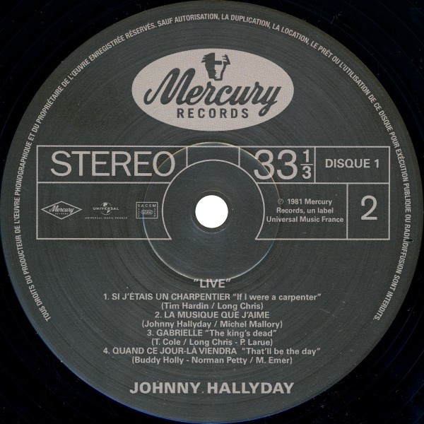 LP Johnny Live 81  Hachette M 01372 - 54 - F