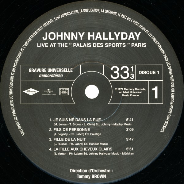 LP Live at The Palais des Sports Paris Hachette M 01372 - 57 - F