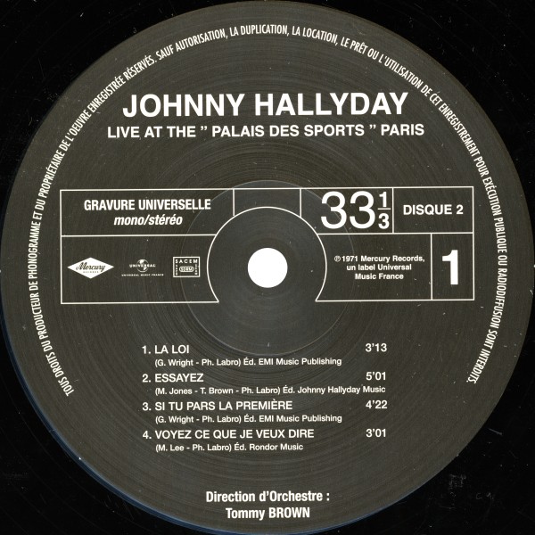 LP Live at The Palais des Sports Paris Hachette M 01372 - 57 - F