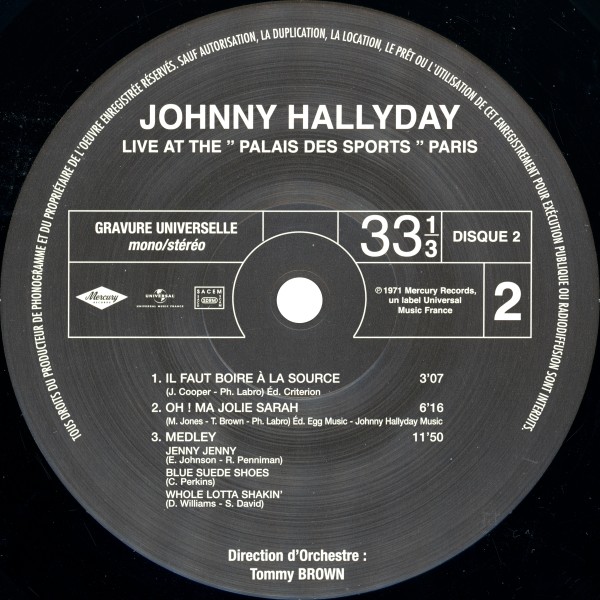 LP Live at The Palais des Sports Paris Hachette M 01372 - 57 - F