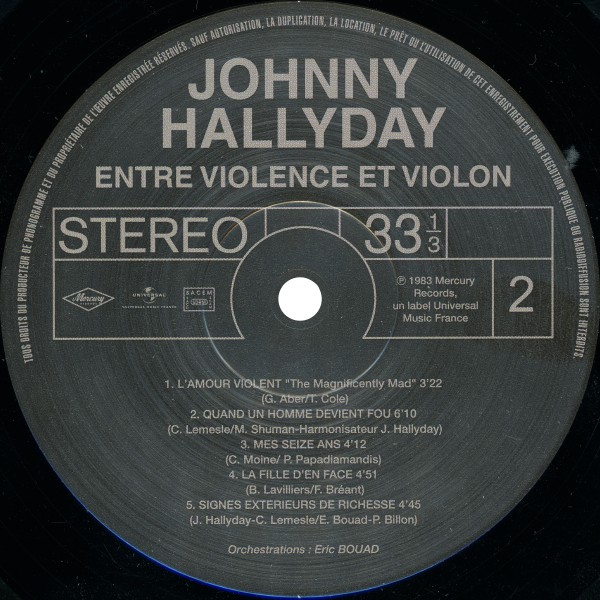 LP Entre violence et violon Hachette M 0 1372 - 60 - F