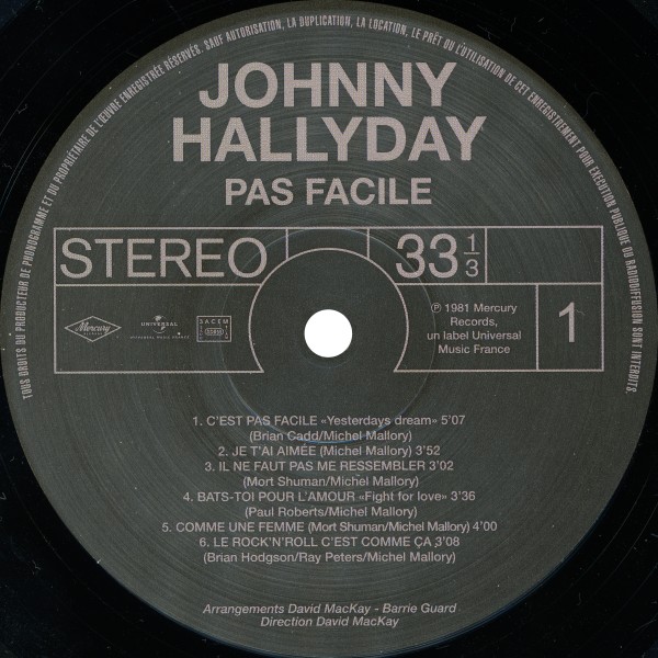 LP Pas facile Hachette M 0 1372 - 62 - F