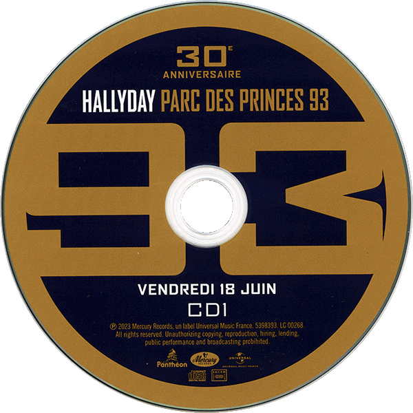 Coffret 9 CD 1 DVD Parc des Princes 93 Universal 539 8392