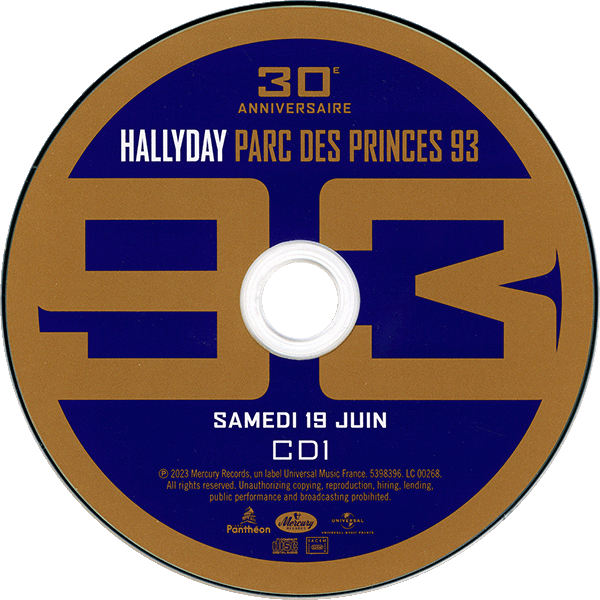 Coffret 9 CD 1 DVD Parc des Princes 93 Universal 539 8392