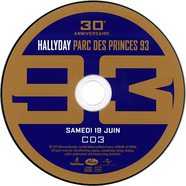 Coffret 9 CD 1 DVD Parc des Princes 93 Universal 539 8392