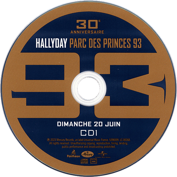 Coffret 9 CD 1 DVD Parc des Princes 93 Universal 539 8392