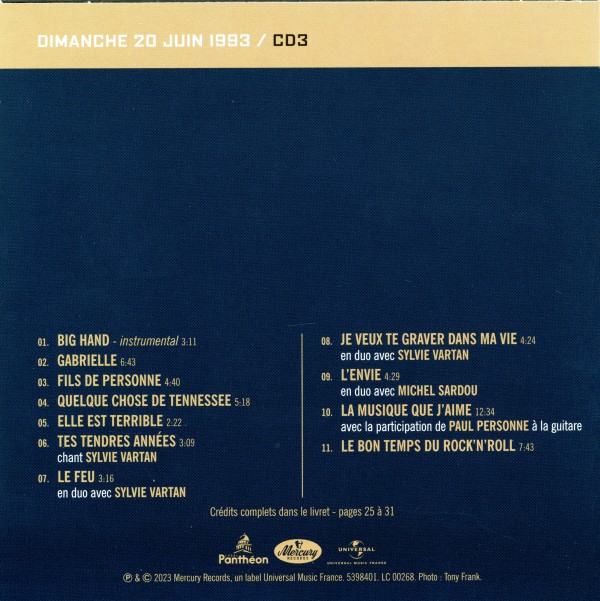 Coffret 9 CD 1 DVD Parc des Princes 93 Universal 539 8392