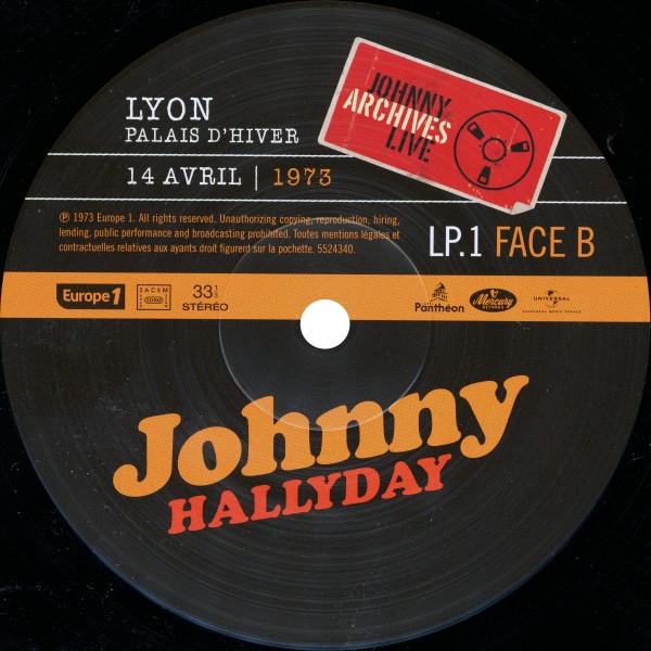 LP Lyon - Palais d'hiver14 avril 1973 Universal 552 4339