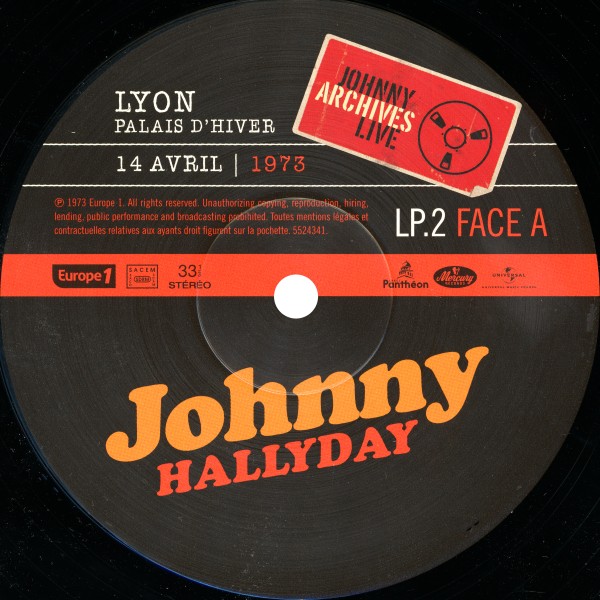 LP Lyon - Palais d'hiver14 avril 1973 Universal 552 4339