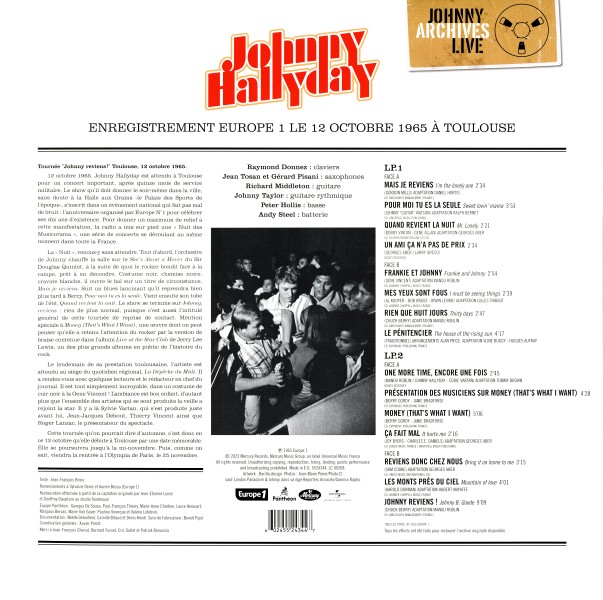 LP Toulouse 12 octobre1965 Universal 552 4344