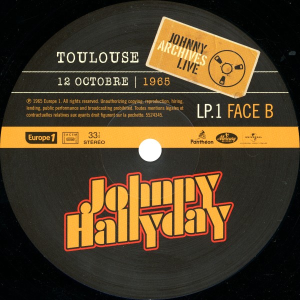 LP Toulouse 12 octobre1965 Universal 552 4344