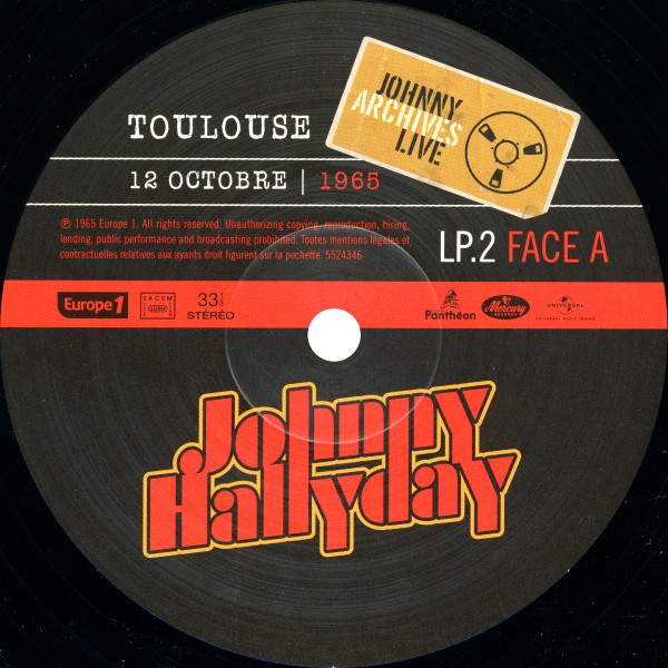 LP Toulouse 12 octobre1965 Universal 552 4344