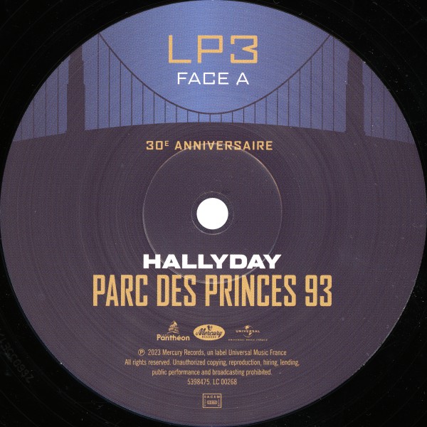 Coffret 6 LP Parc des Princes 93 30 anniversaire Universal 539 8470