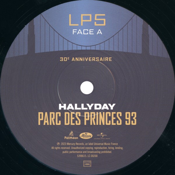 Coffret 6 LP Parc des Princes 93 30 anniversaire Universal 539 8470