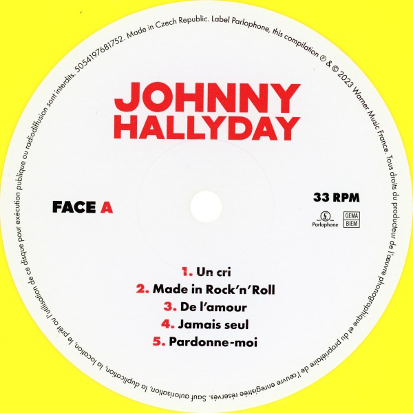 LP Made in rock 'n' roll  Warner 5054197 681752 jaune