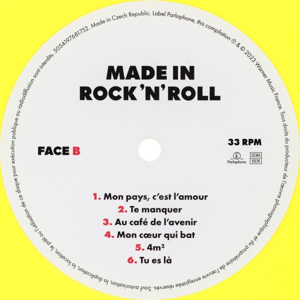 LP Made in rock 'n' roll  Warner 5054197 681752 jaune