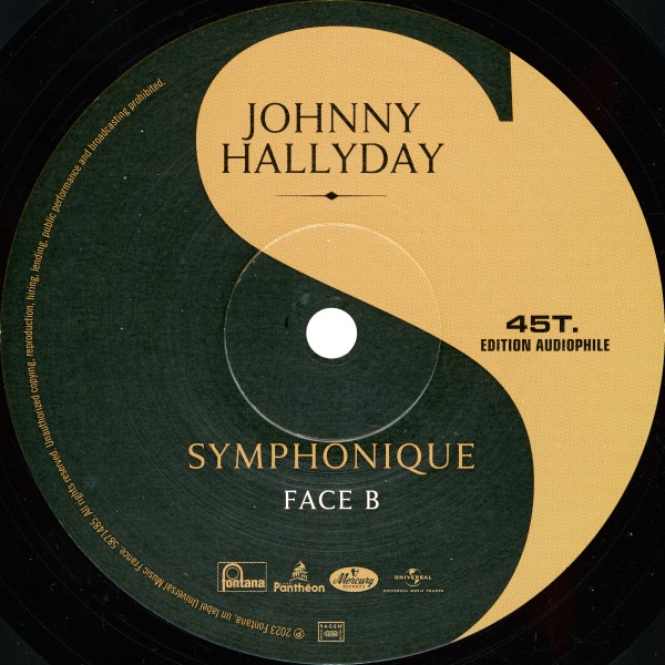 EP maxi Uuiversal 587 1485 noir Johnny Hallyday Symphonique