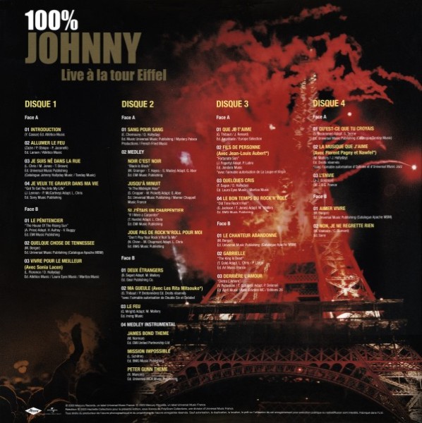 LP 100% Johnny Live  la tour Eiffel  Hachette M 0 1372 - 74 - F