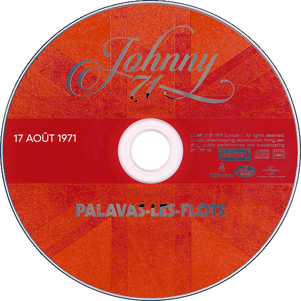 Livre-disque Johnny 71  Universal 539 8795