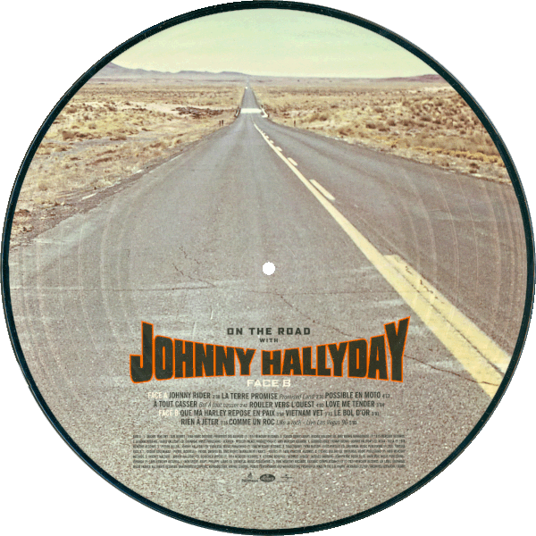 LP Picture On the road with Johnny Hallyday Universal 6523 006