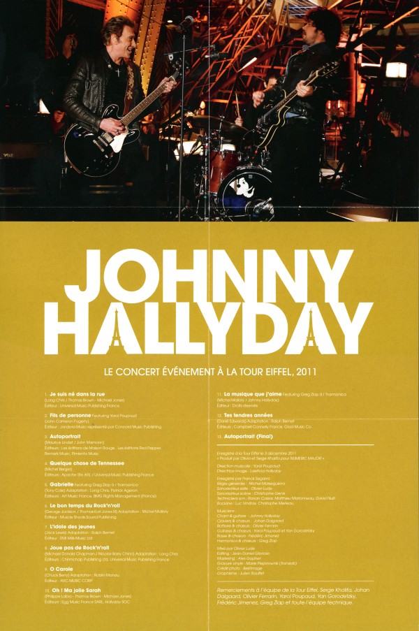 Coffret CD Le concert vnement  la Tour Eiffel, 2011 Warner 5054197 964466