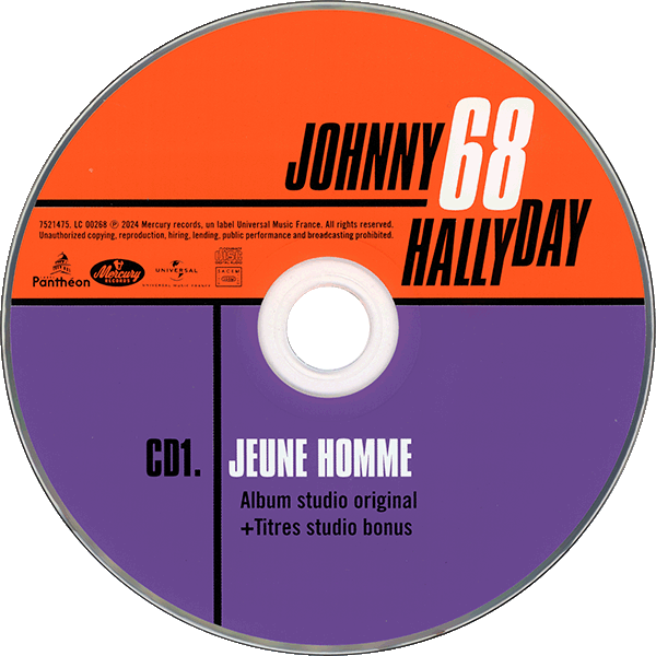 Livre-CD Johnny 68 Jeune homme - Rve et amour Universal 7521 474