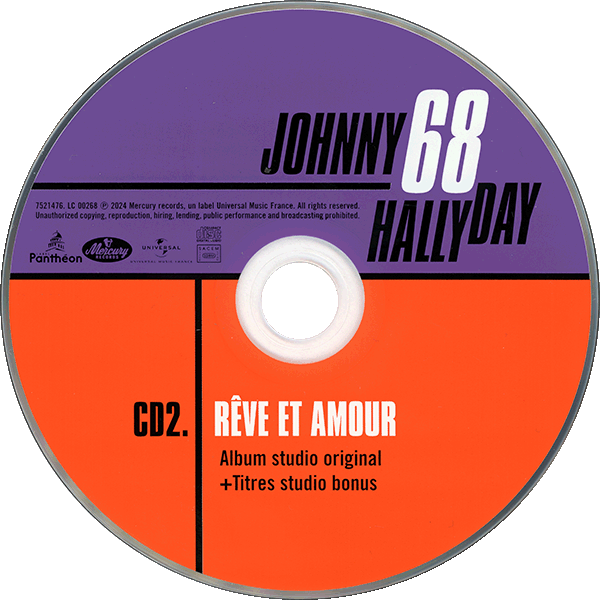 Livre-CD Johnny 68 Jeune homme - Rve et amour Universal 7521 474