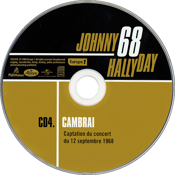 Livre-CD Johnny 68 Jeune homme - Rve et amour Universal 7521 474