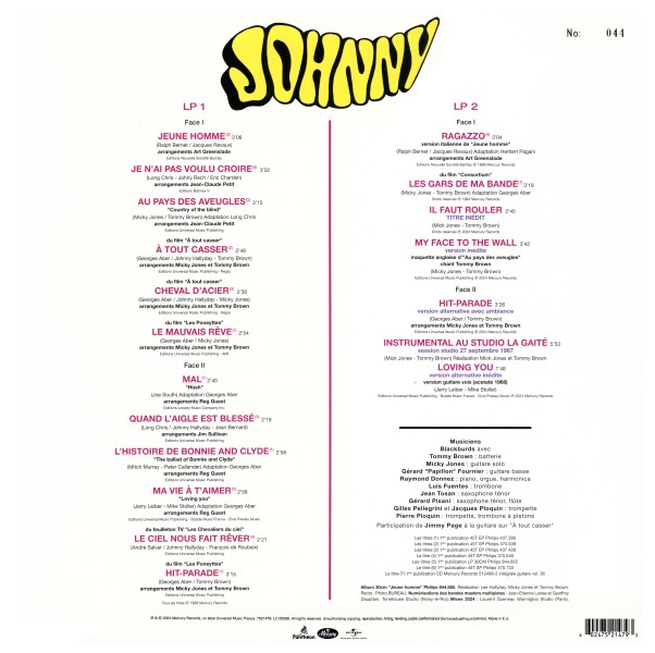 LP Johnny 68 Jeune homme Universal 7521 479