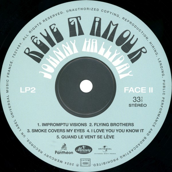 LP Johnny 68 Rve et amour Universal l7521 482