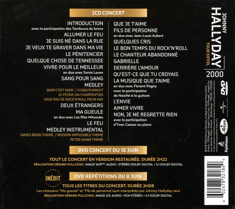 CD-DVD Tour Eiffel 2000 Universal 7832 184