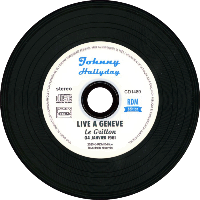 CD Live  Genve Le Grillon 04 janvier 1961 RDM Edition CD1489