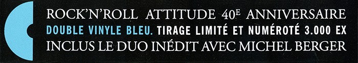 LP Rock 'n' roll attitude 40� anniversaire Exclusivit� Fnac Universal 08810 194