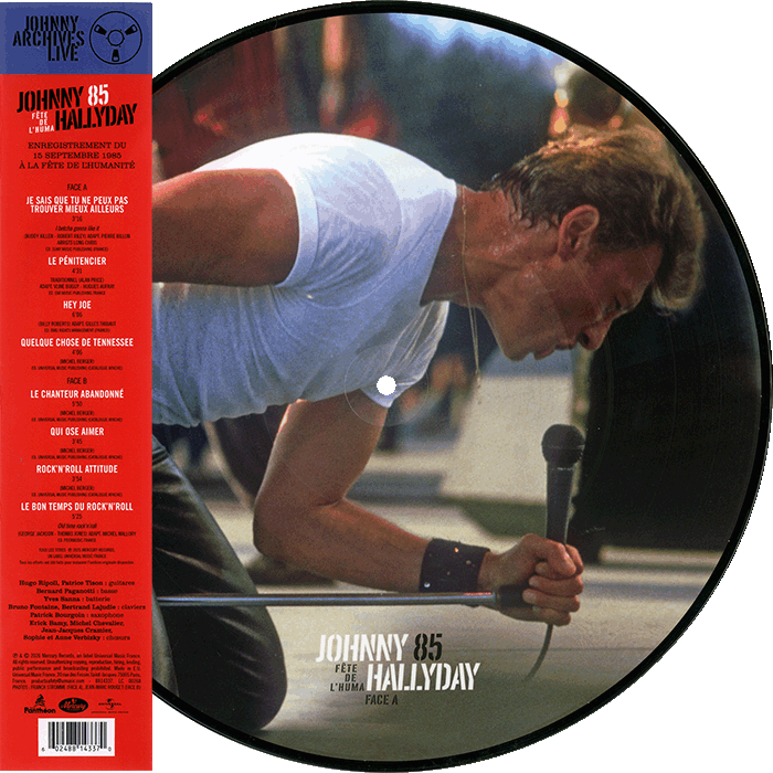 LP  picture disc Johnny 85 F�te de l'Huma 15 septembre 1985 Universal 8814 337