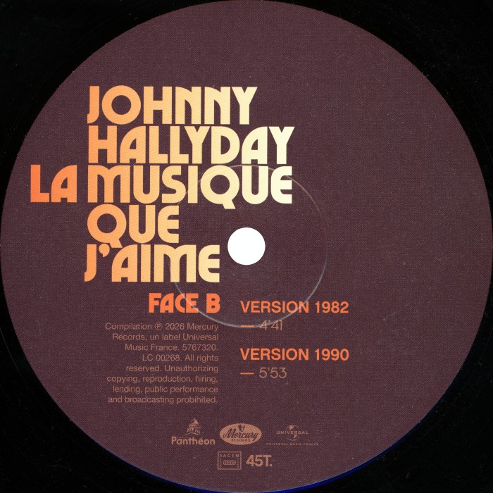 SP La musique que j'aime Universal 5767320