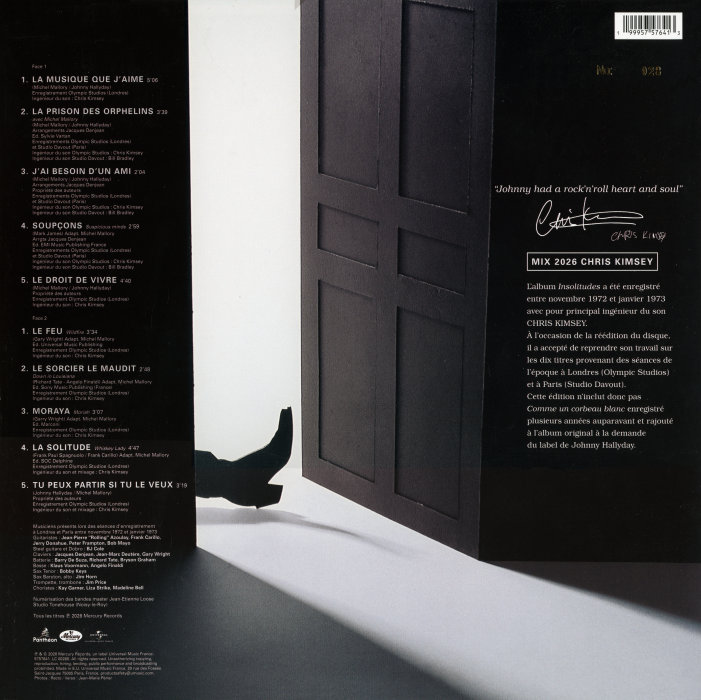 LP Insolitudes Mix 2026 Chris Kimsey Universal 5757 641