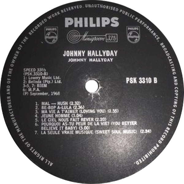 Afrique du sud - Johnny Hallyday