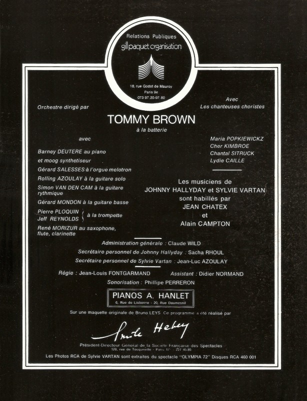 1973 Tourn�e d'�t�