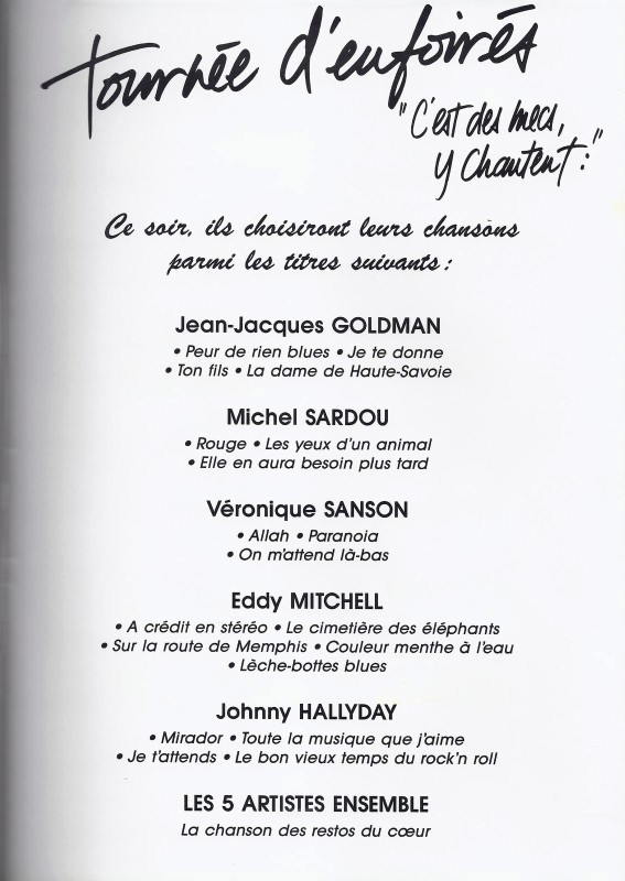 1989 Tourn�e des Enfoires